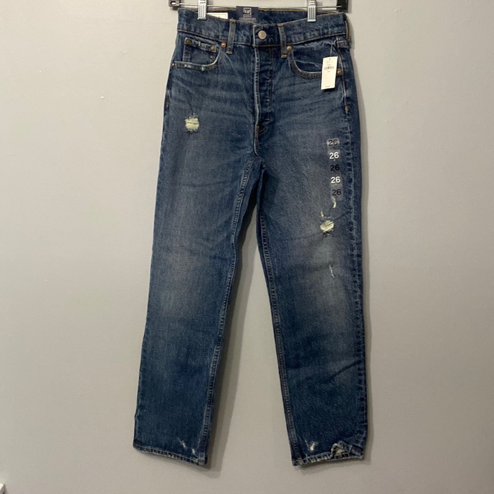 Gap Womens Cheeky Straight High Rise Jean Size 26/2